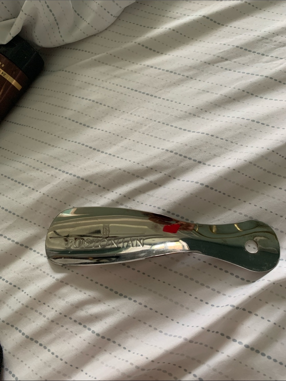 Bostonian Polished Silver Metal Shoe Horn